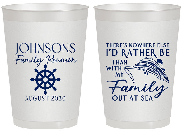 Personalized Family Reunion 20 oz Frosted Cups - Cruise Nautical | 160024