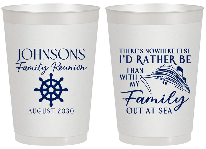 Personalized Family Reunion 20 oz Frosted Cups - Cruise Nautical | 160024