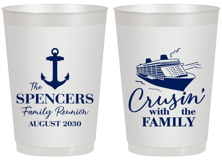 Personalized Family Reunion 20 oz Frosted Cups - Cruise Crusin | 160026