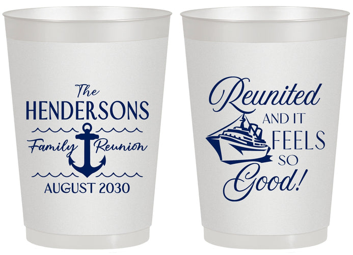 Personalized Family Reunion 20 oz Frosted Cups - Cruise Anchor | 160027