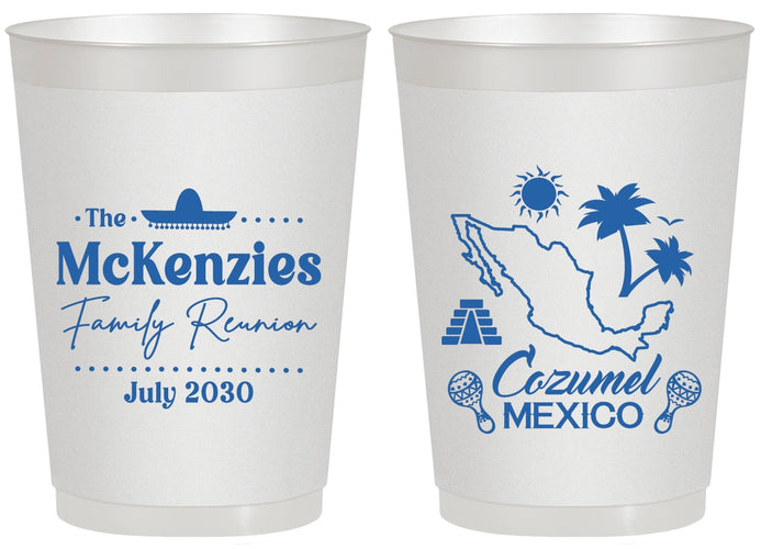 Personalized Family Reunion 20 oz Frosted Cups - Mexico | 160033