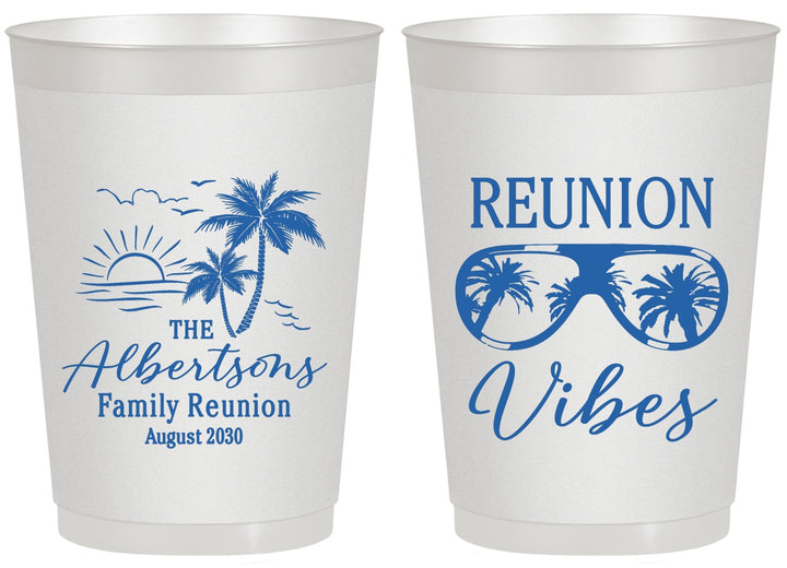 Personalized Family Reunion 20 oz Frosted Cups - Beach | 160034