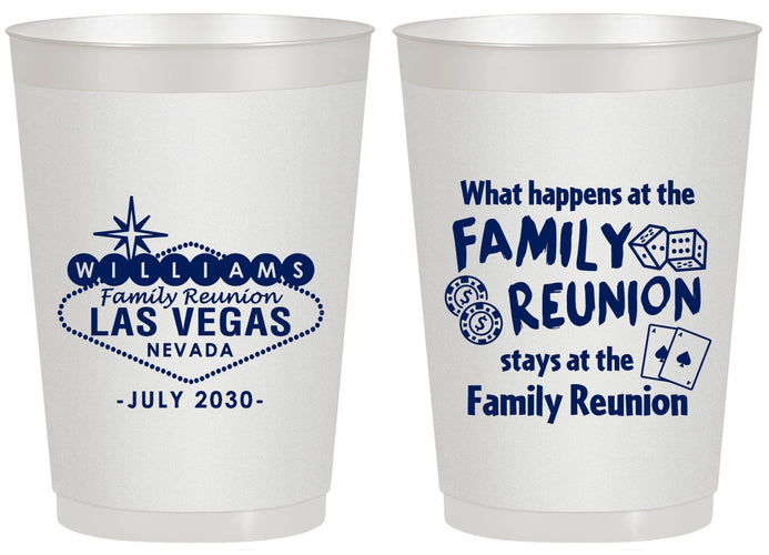 Personalized Family Reunion 20 oz Frosted Cups - Las Vegas | 160038