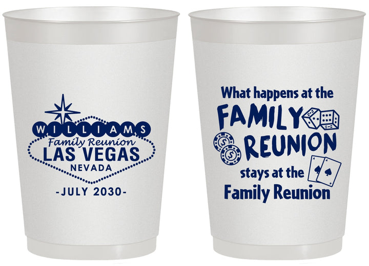Personalized Family Reunion 20 oz Frosted Cups - Las Vegas | 160038