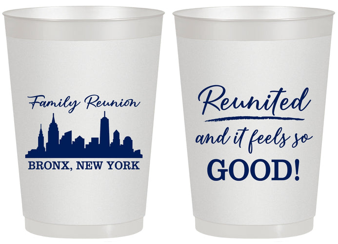 Personalized Family Reunion 20 oz Frosted Cups - New York | 160039