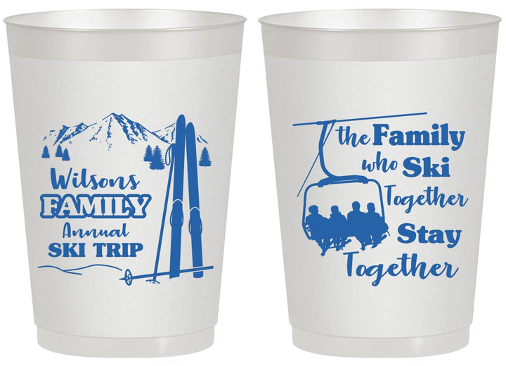Personalized Family Reunion 20 oz Frosted Cups - Ski Trip | 160040