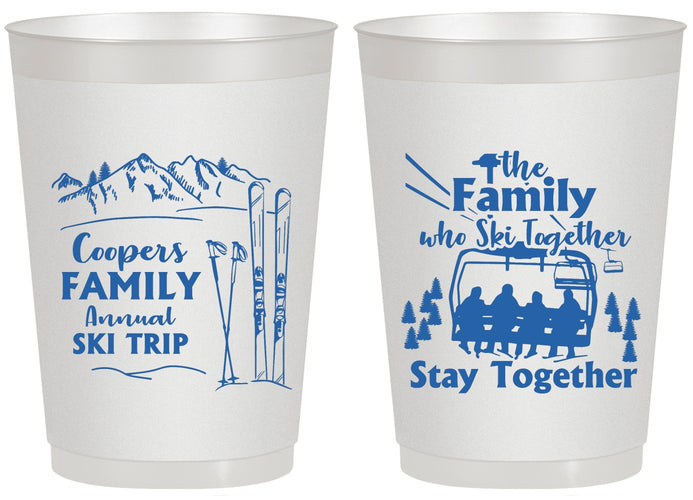 Personalized Family Reunion 20 oz Frosted Cups - Ski Trip | 160041