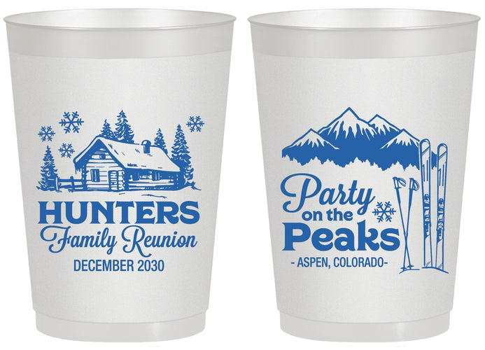 Personalized Family Reunion 20 oz Frosted Cups - Ski Trip | 160042
