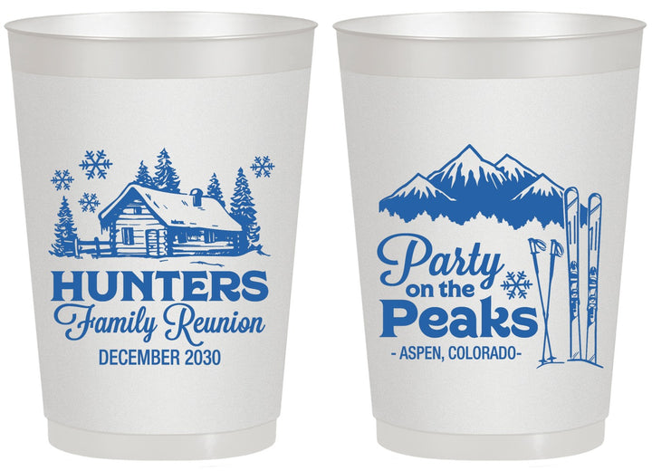 Personalized Family Reunion 20 oz Frosted Cups - Ski Trip | 160042