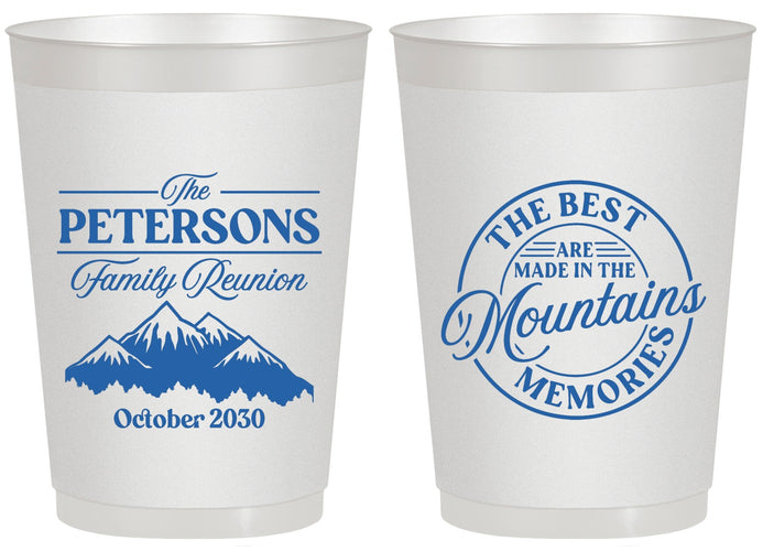 Personalized Family Reunion 20 oz Frosted Cups - Mountains | 160043