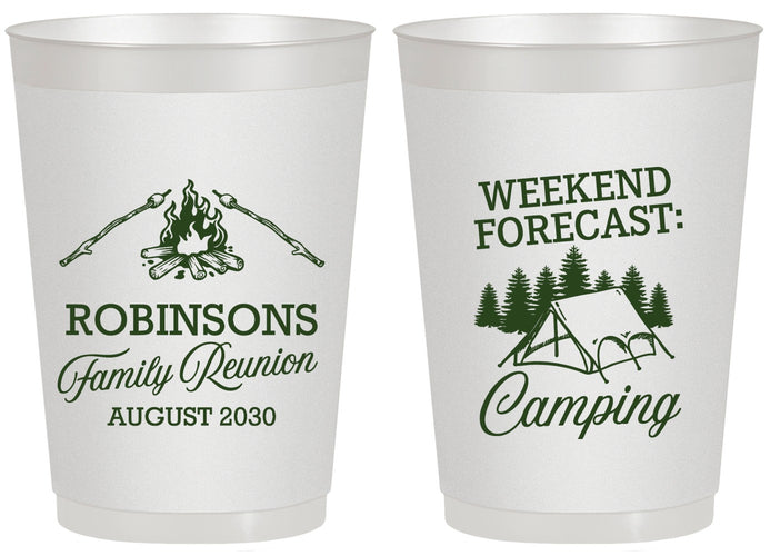 Personalized Family Reunion 20 oz Frosted Cups - Camping | 160044