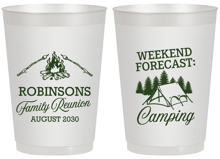 Personalized Family Reunion 20 oz Frosted Cups - Camping | 160044