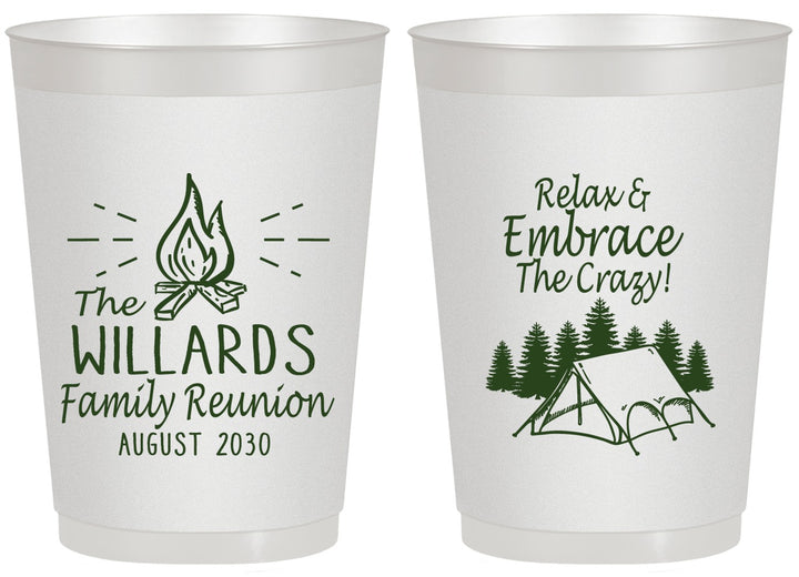 Personalized Family Reunion 20 oz Frosted Cups - Camping | 160045