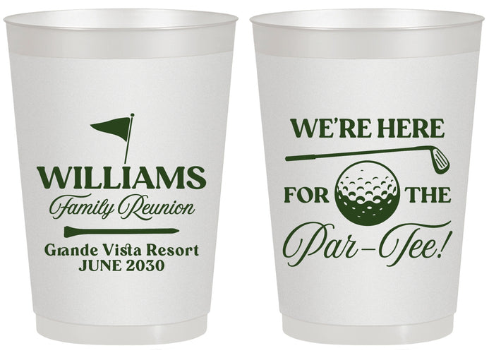 Personalized Family Reunion 20 oz Frosted Cups - Golf | 160047