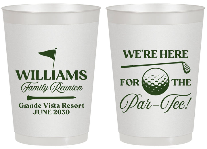 Personalized Family Reunion 20 oz Frosted Cups - Golf | 160047