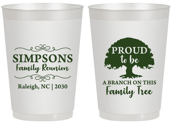 Personalized Family Reunion 20 oz Frosted Cups - Family Tree | 160050