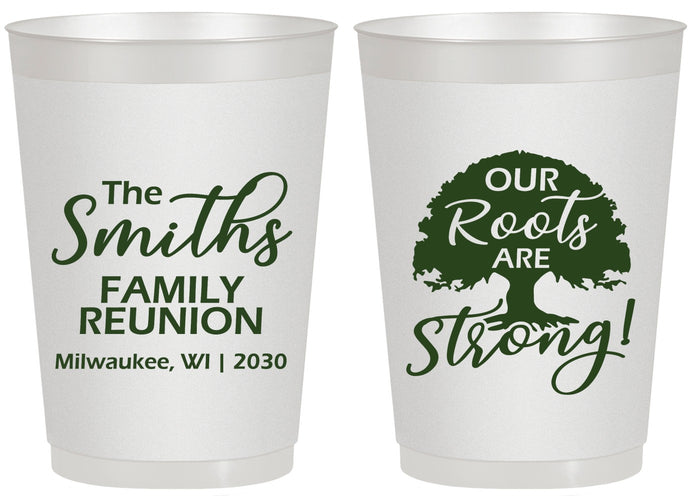 Personalized Family Reunion 20 oz Frosted Cups - Our Roots Are Strong | 160051