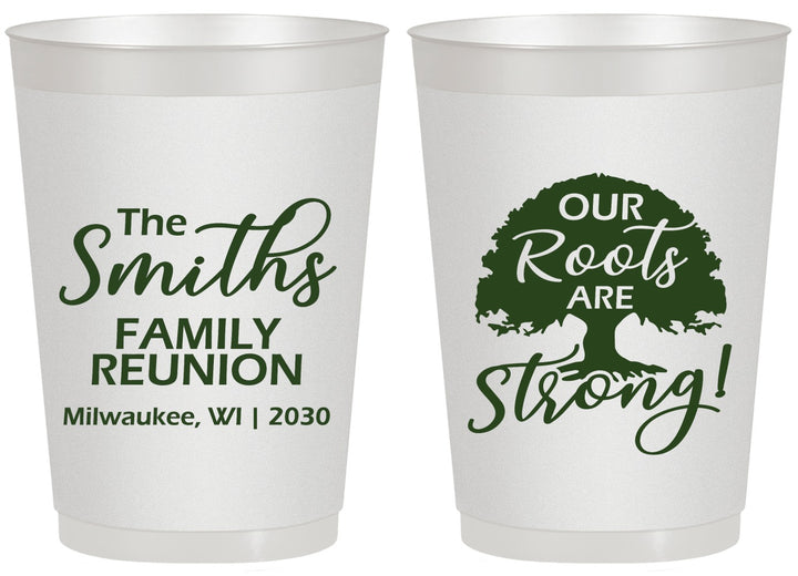 Personalized Family Reunion 20 oz Frosted Cups - Our Roots Are Strong | 160051