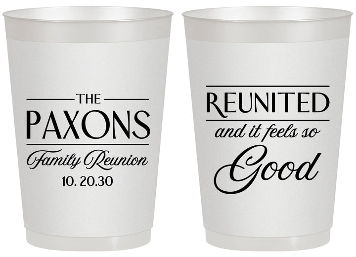 Personalized Family Reunion 20 oz Frosted Cups - Reunited Feels So Good | 160052