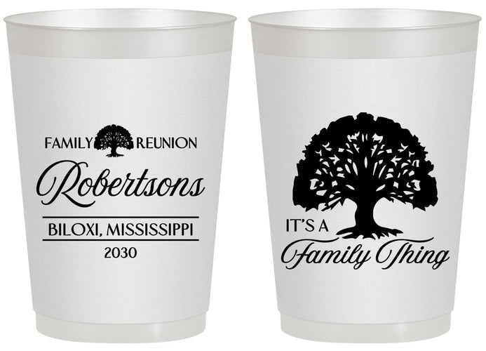 Personalized Family Reunion 20 oz Frosted Cups - Tree Family Thing | 160054