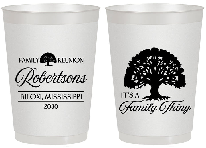 Personalized Family Reunion 20 oz Frosted Cups - Tree Family Thing | 160054