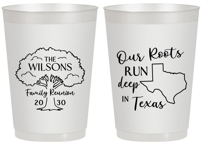 Personalized Family Reunion 20 oz Frosted Cups - Texas | 160055