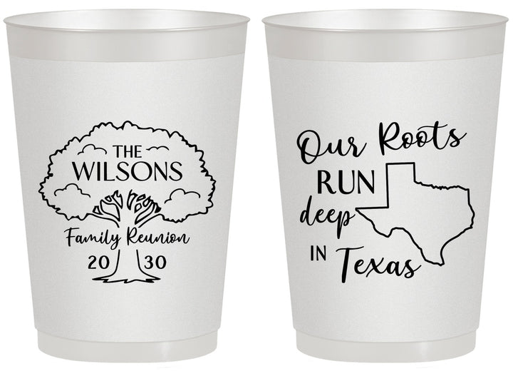 Personalized Family Reunion 20 oz Frosted Cups - Texas | 160055