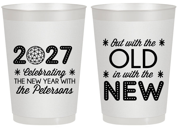 Personalized New Years 20 oz Frosted Cups - 2027 Out With The Old | 170000