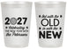 Personalized New Years 20 oz Frosted Cups - 2027 Out With The Old | 170000