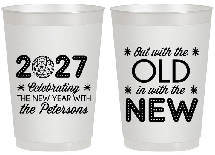 Personalized New Years 20 oz Frosted Cups - 2027 Out With The Old | 170000