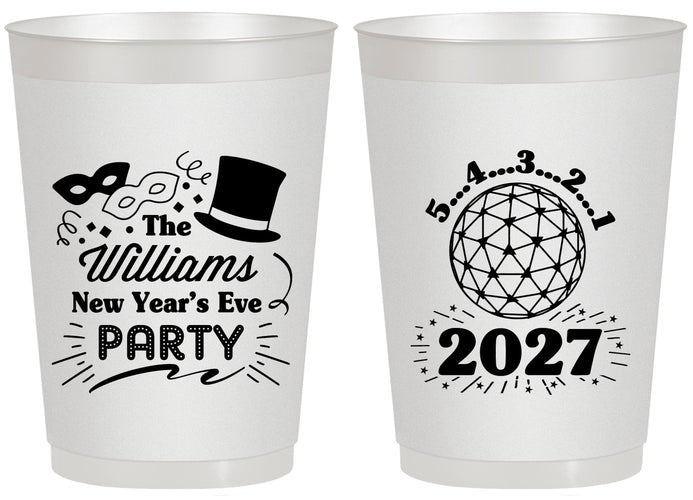 Personalized New Years 20 oz Frosted Cups - 2027 Ball | 170005