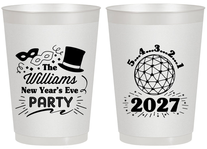 Personalized New Years 20 oz Frosted Cups - 2027 Ball | 170005