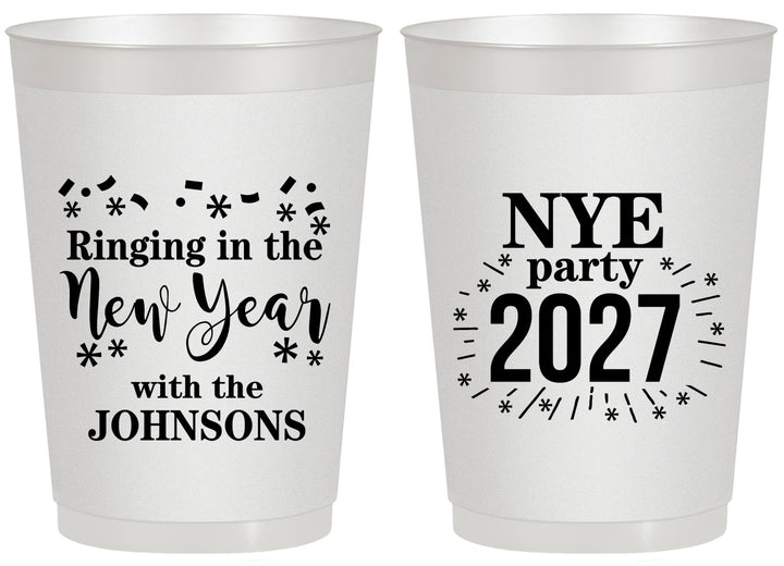 Personalized New Years 20 oz Frosted Cups - 2027 Ringing In | 170013