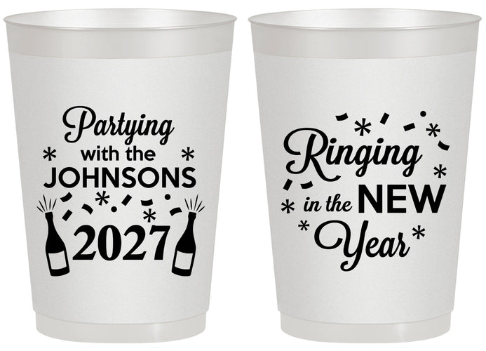 Personalized New Years 20 oz Frosted Cups - 2027 Ringing In | 170014
