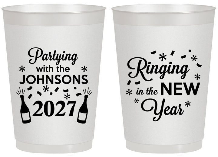 Personalized New Years 20 oz Frosted Cups - 2027 Ringing In | 170014