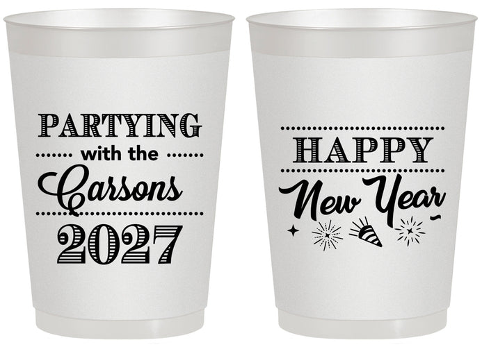 Personalized New Years 20 oz Frosted Cups - 2027 Nye | 170016