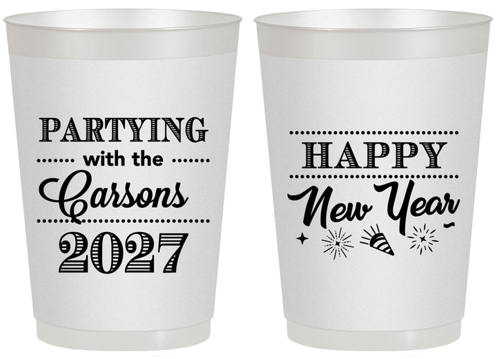 Personalized New Years 20 oz Frosted Cups - 2027 Nye | 170016