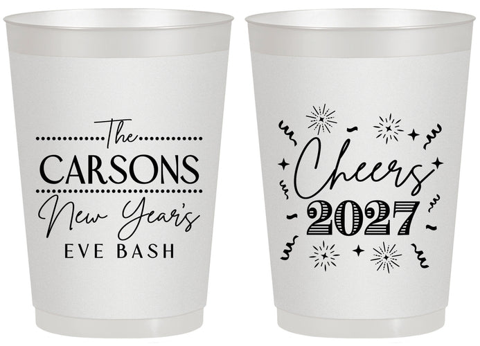Personalized New Years 20 oz Frosted Cups - 2027 Cheers | 170018