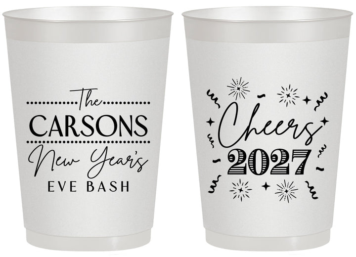 Personalized New Years 20 oz Frosted Cups - 2027 Cheers | 170018