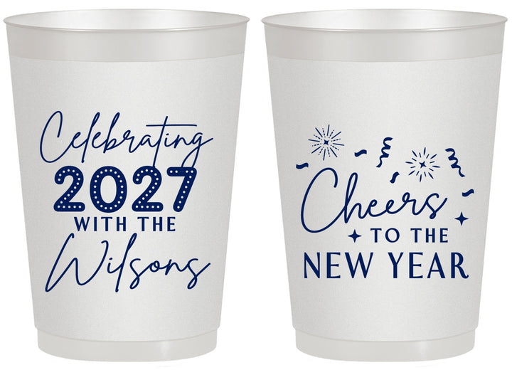 Personalized New Years 20 oz Frosted Cups - 2027 Cheers | 170019