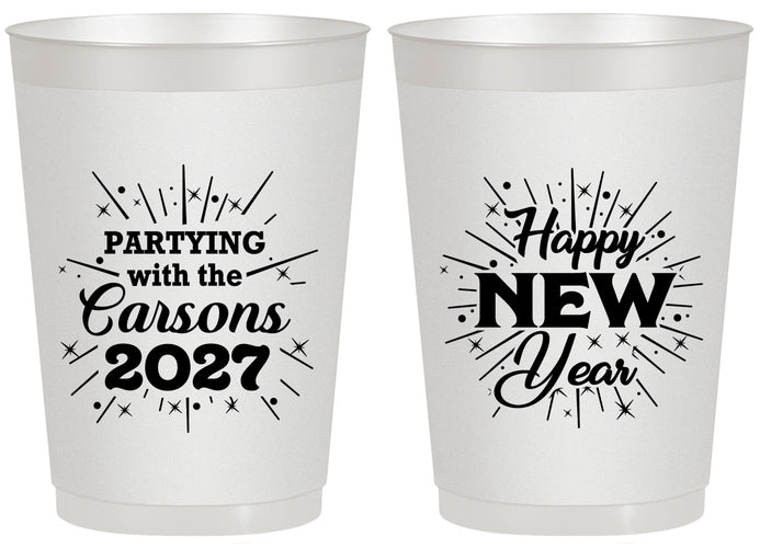 Personalized New Years 20 oz Frosted Cups - 2027 Nye | 170020