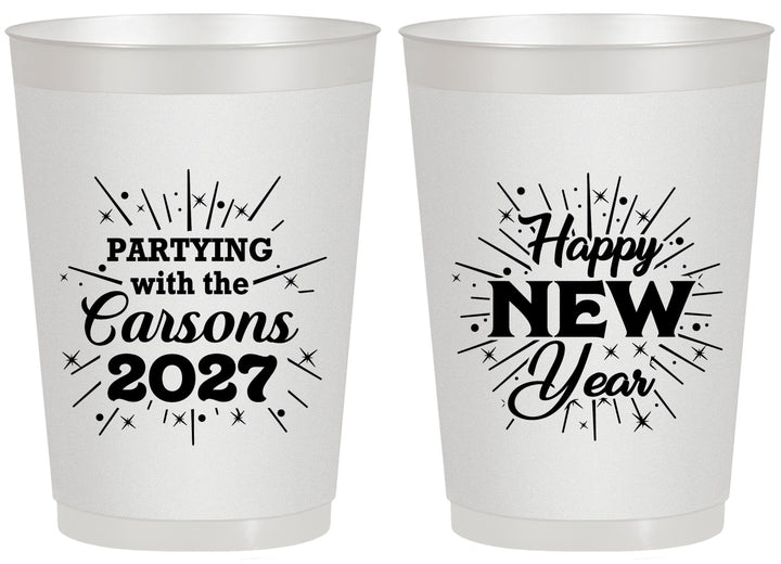 Personalized New Years 20 oz Frosted Cups - 2027 Nye | 170020