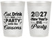 Personalized New Years 20 oz Frosted Cups - 2027 Eat Drink Party | 170022