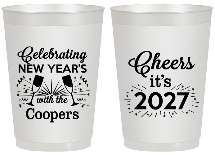 Personalized New Years 20 oz Frosted Cups - 2027 Cheers | 170024