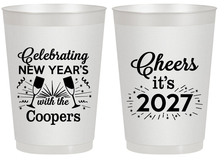 Personalized New Years 20 oz Frosted Cups - 2027 Cheers | 170024