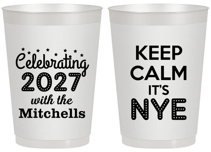 Personalized New Years 20 oz Frosted Cups - 2027 Nye | 170025
