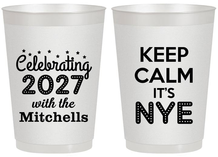 Personalized New Years 20 oz Frosted Cups - 2027 Nye | 170025