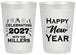 Personalized New Years 20 oz Frosted Cups - 2027 Nye Confetti | 170028