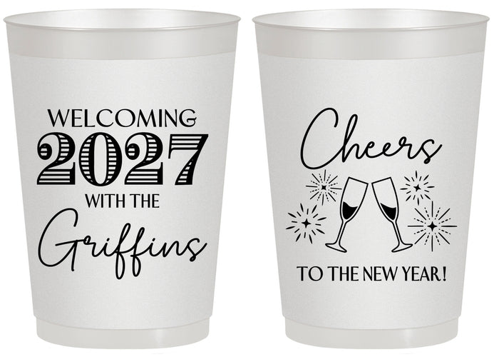 Personalized New Years 20 oz Frosted Cups - 2027 Cheers | 170029