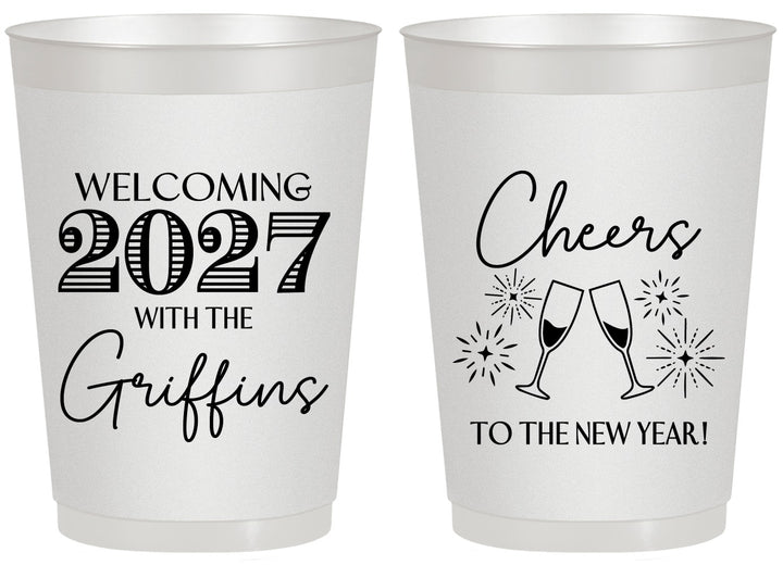 Personalized New Years 20 oz Frosted Cups - 2027 Cheers | 170029